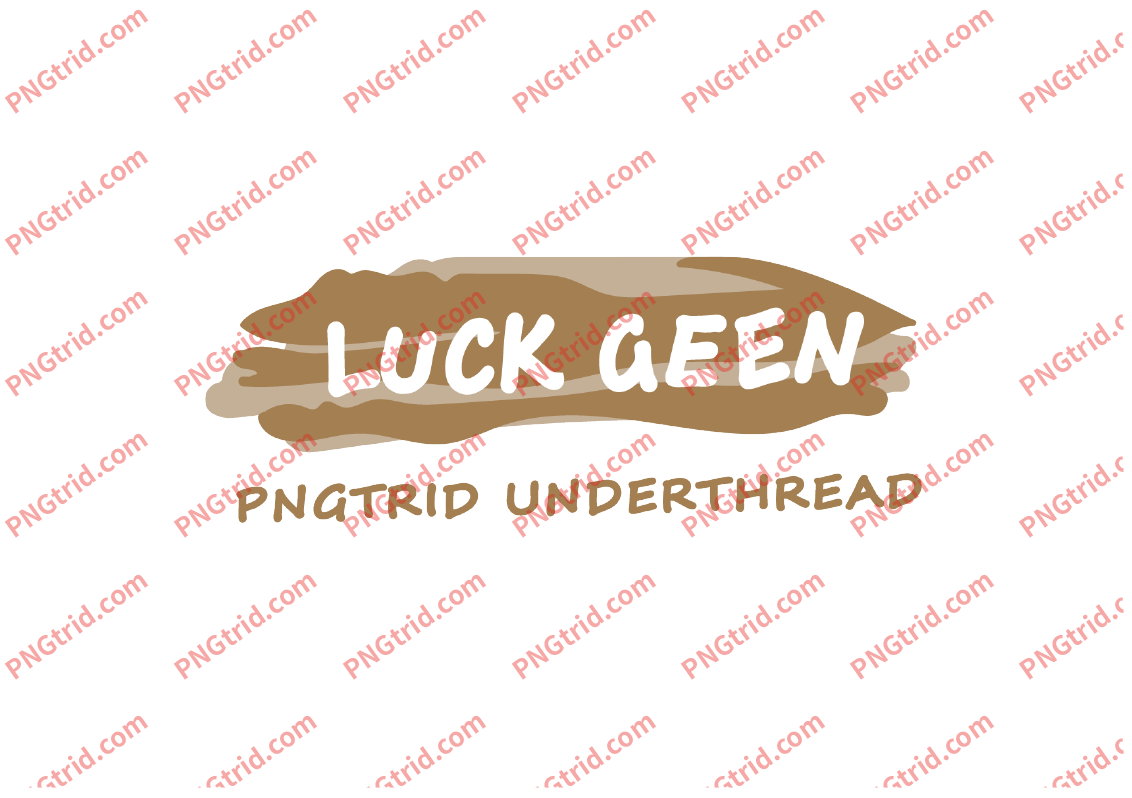 L122 LUCK GEEN PNGTRID UNDERTHREAD 涂鸦 颜料 极简 英文PNG部落_T恤图案_透明图_白墨_图案破脑瓜部落