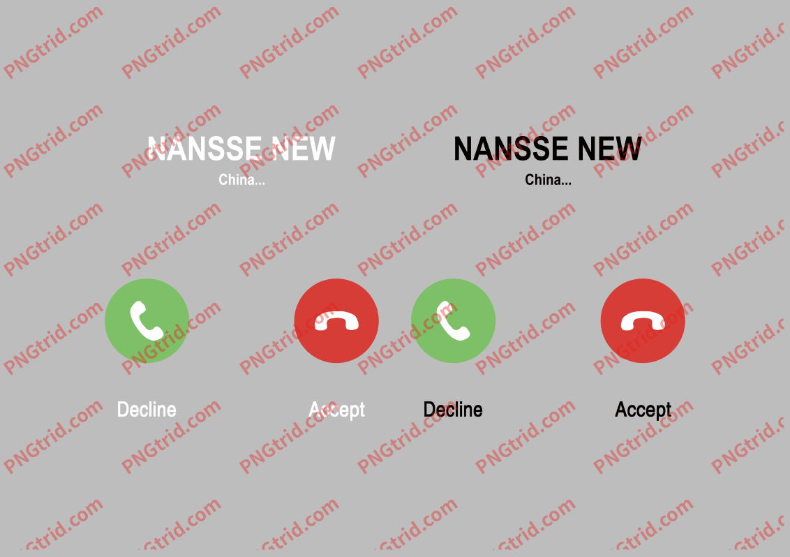 L140 NANSSE NEW Decline Accept 个性 创意 通话 界面 英文 双色PNG部落_T恤图案_透明图_白墨_图案破脑瓜部落