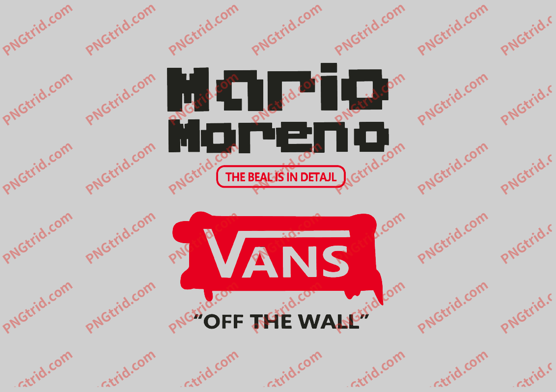 L273 mario moreno VANS 创意 简约 个性 潮流 英文PNG部落_T恤图案_透明图_白墨_图案破脑瓜部落