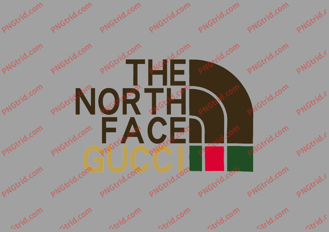 L288 THE NORTH FACE GUCCL 创意 极简 英文PNG部落_T恤图案_透明图_白墨_图案破脑瓜部落