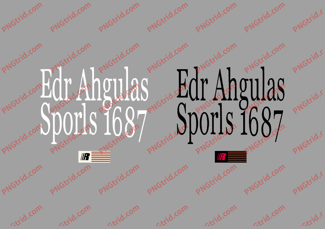 L419 Edr Ahgulas Sporls 1687 美式 极简 英文 数字 双色PNG部落_T恤图案_透明图_白墨_图案破脑瓜部落