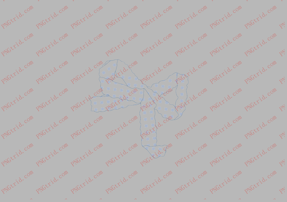 L812 可爱 蝴蝶结PNG部落_T恤图案_透明图_白墨_图案破脑瓜部落